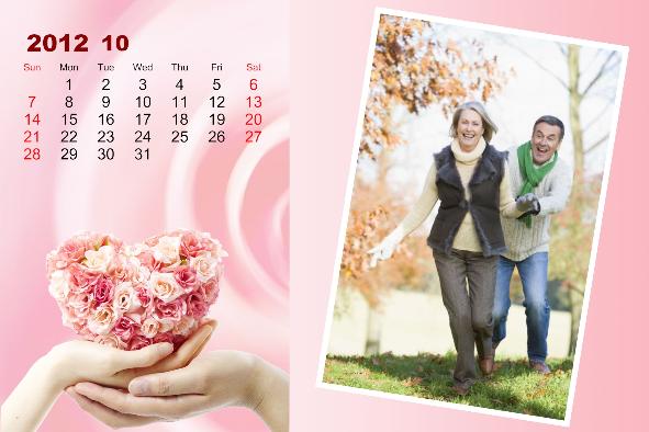 愛情＆ロマンチック photo templates 愛のカレンダー1
